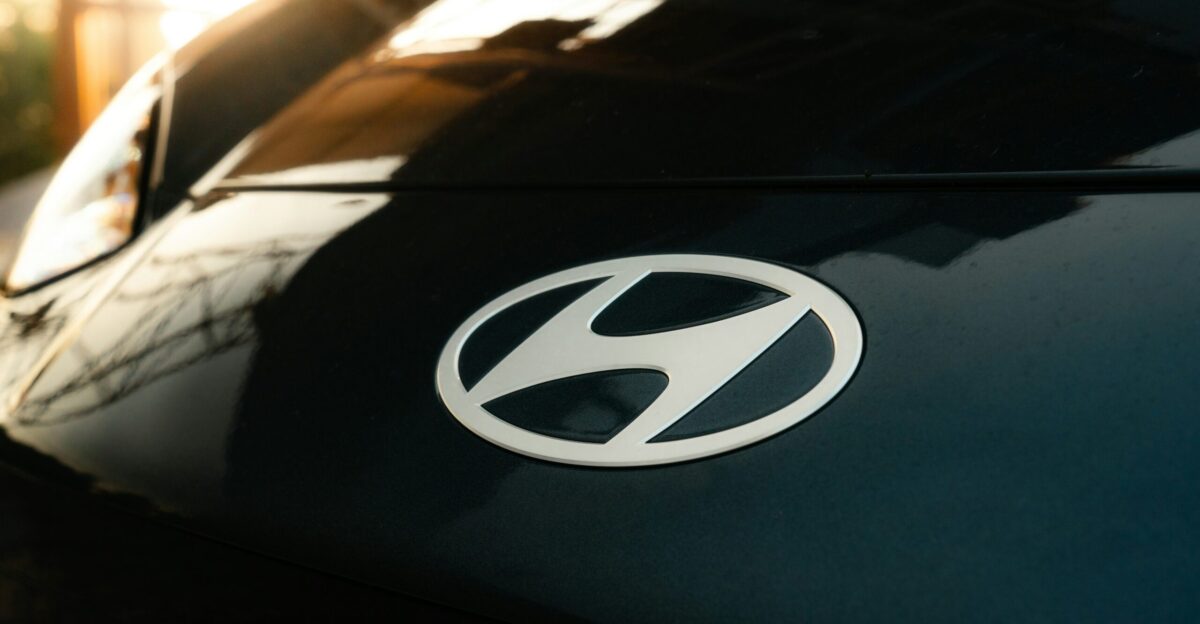 a close up of the emblem on a car