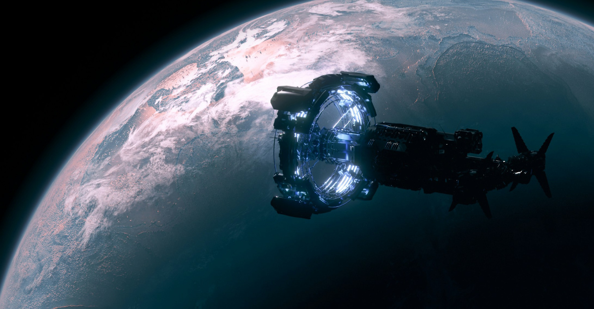 an artist's rendering of a space station in orbit