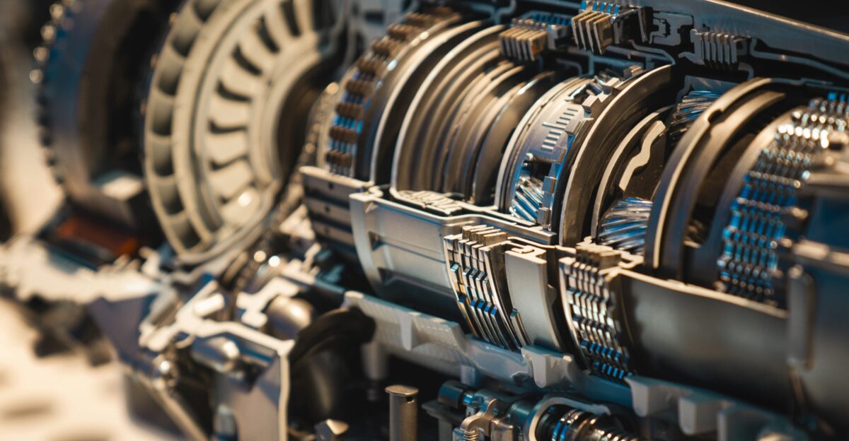 a close up of a machine with many gears