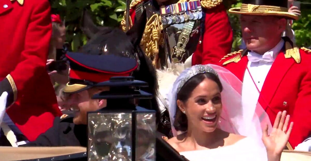 Prince Harry and his now wife Meghan have taken part in an open-top carriage procession through the streets of the town of Windsor The couple earlier married at St George s Chapel which was watched by millions of people all over the world