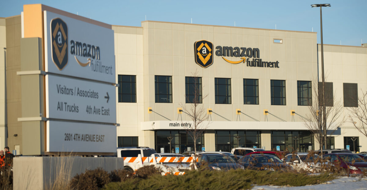 Shakopee Minnesota December 14 2018 Around 200 Amazon workers mostly of East African descent protested outside their workplace in Minnesota They protested against working conditions such as workers being tracked by computer and required to work at a high rate of speed such as scanning something every 7 seconds and the required speed is increased over time People of East African descent make up 30-60 of the workforce at this location 2018-12-14 This is licensed under the Creative Commons Attribution License Give attribution to Fibonacci Blue