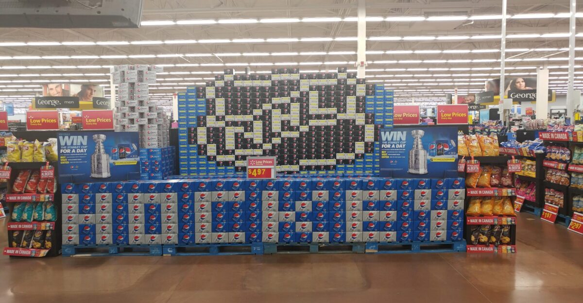 This amazing Pepsi display at the Walmart I work at to welcome