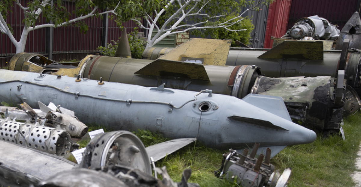Remains of Russian missiles and drones, launched into Ukraine, in Kyiv Scientific Research Institute of Forensic Expertise.