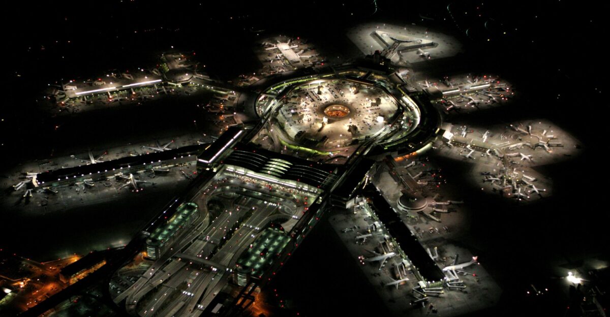 San Francisco Airport SFO at night