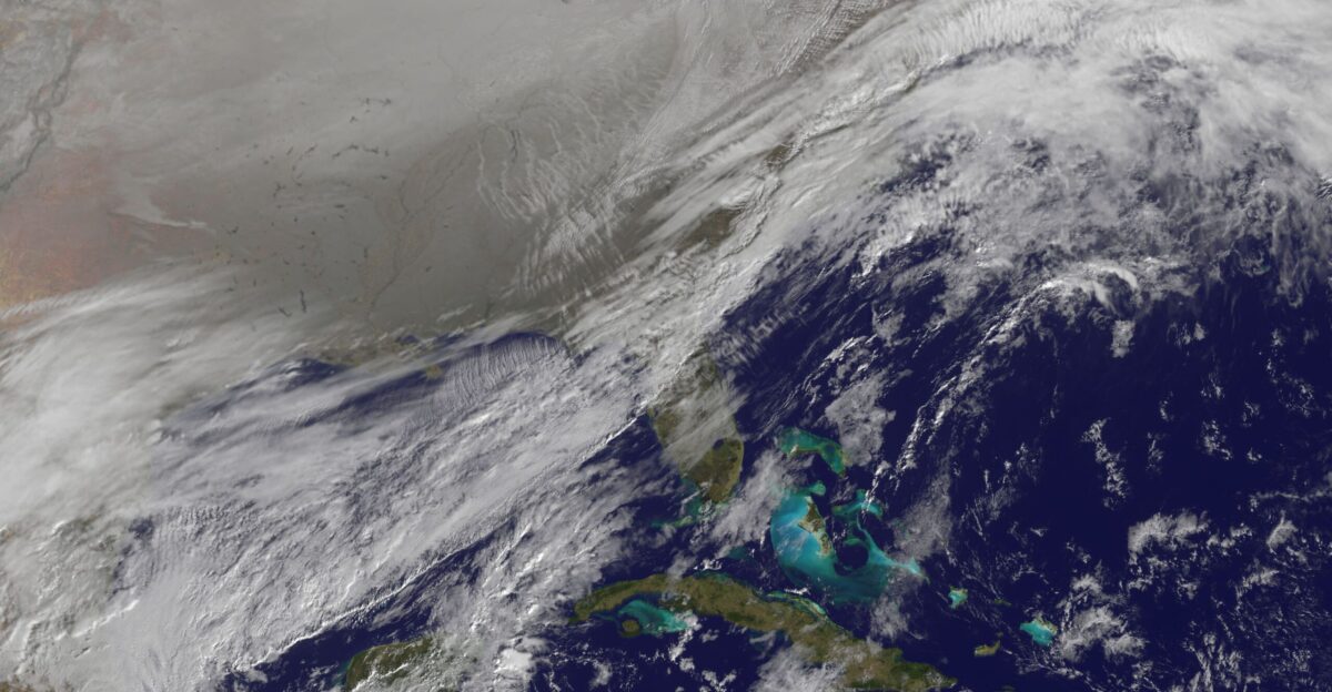 The Polar Vortex is a whirling and persistent large area of low pressure found typically over both north and south poles The northern Polar Vortex is pushing southward over western Wisconsin eastern Minnesota today Monday January 6 2014 and is bringing frigid temperatures to half of the continental United States It is expected to move northward back over Canada toward the end of the week This image was captured by NOAA s GOES-East satellite on January 6 2014 at 1601 UTC 11 01 a m EST A frontal system that brought rain to the coast is draped from north to south along the U S East Coast Behind the front lies the clearer skies bitter cold air associated with the Polar Vortex The GOES image also revealed snow on the ground in Minnesota Wisconsin Illinois Indiana Ohio Michigan Iowa and Missouri stretching into the Great Plains Cloudiness over Texas is associated with a low pressure system centered over western Oklahoma that is part of the cold front connected to the movement of the Polar Vortex The GOES image was created at NASA s GOES Project located at NASA s Goddard Space Flight Center in Greenbelt Md Both the northern and southern polar vortices are located in the middle and upper troposphere lowest level of the atmosphere and the stratosphere next level up in the atmosphere The polar vortex is a winter phenomenon It develops and strengthens in its respective hemisphere s winter as the sun sets over the polar region and temperatures cool They weaken in the summer In the northern hemisphere they circulate in a counter-clockwise direction so the vortex sitting over western Wisconsin is sweeping in cold Arctic air around it The Arctic Polar Vortex peaks in the Northern Hemisphere s wintertime and has already moved southward several times this winter In the past it has also moved southward over Europe On January 21 1985 the National Oceanic and Atmospheric Administration Daily Weather Map series showed a strong polar vortex centered over Maine The Polar Vortex also affects ozone For more information on the Polar Vortex and how it affects ozone visit NASA s Ozone Watch page ozonewatch gsfc nasa gov facts vortex NH html Rob Gutro NASA s Goddard Space Flight Center Credit NOAA NASA GOES Project NASA image use policy NASA Goddard Space Flight Center enables NASA s mission through four scientific endeavors Earth Science Heliophysics Solar System Exploration and Astrophysics Goddard plays a leading role in NASA s accomplishments by contributing compelling scientific knowledge to advance the Agency s mission Follow us on Twitter Like us on Facebook Find us on Instagram