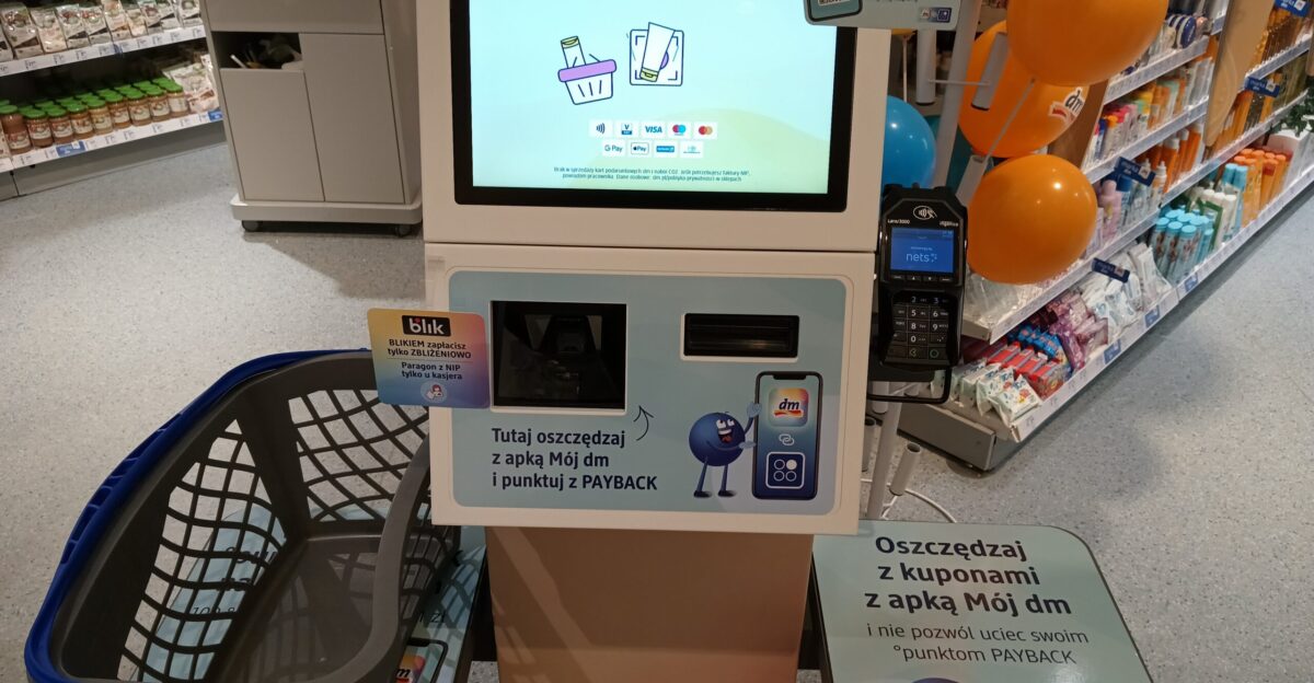 Self-service checkout DM Drogerie Markt Nowa Sukcesja shopping mall Al Politechniki 1 d Poland