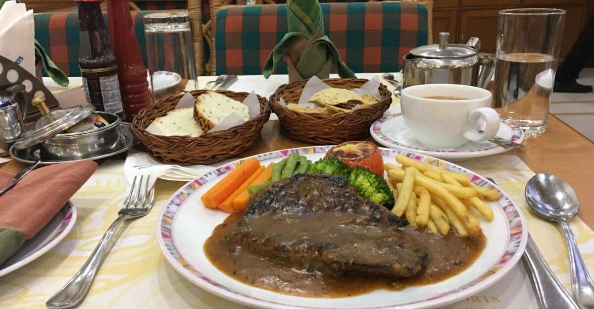 steak at hotel