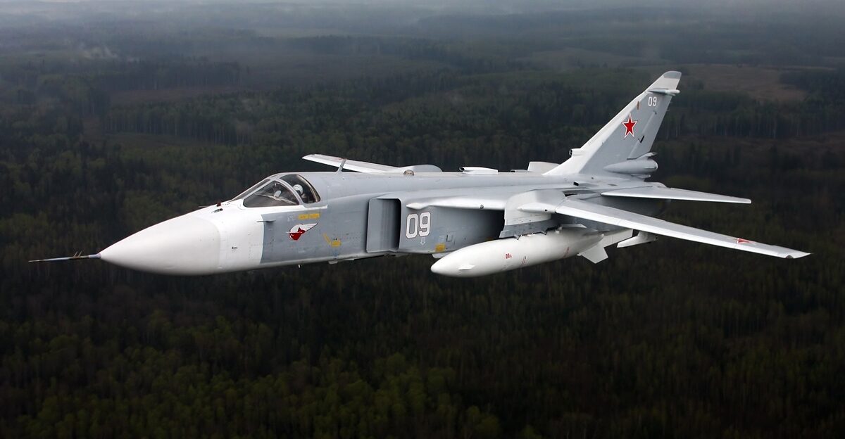 Russian Air Force Sukhoi Su-24M inflight