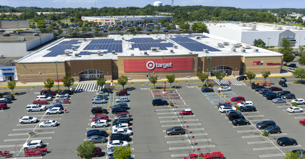 An aerial view of the Target store in Ocean Township NJ