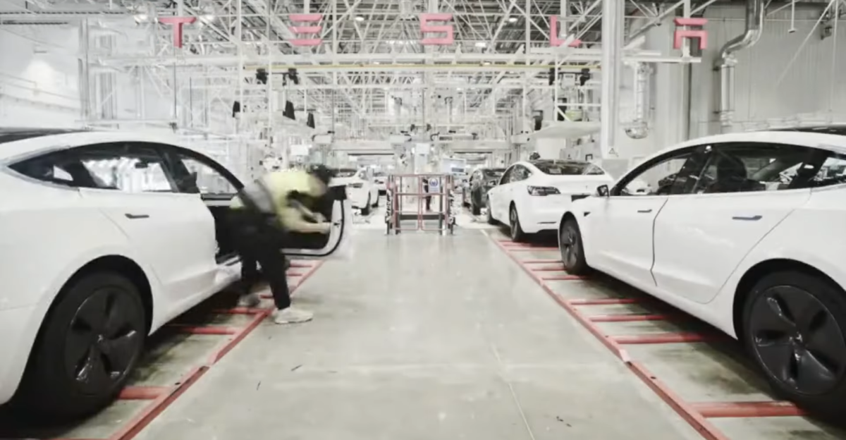 Tesla Gigafactory Shanghai assembly line