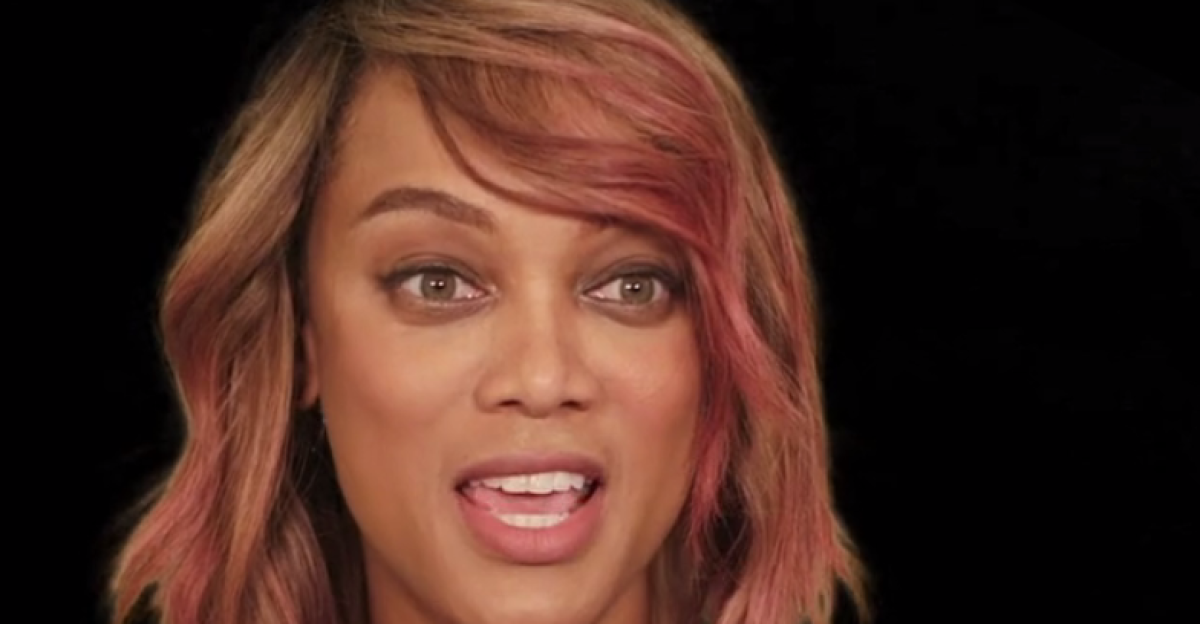 Tyra Banks in a spot testimonial in 2018