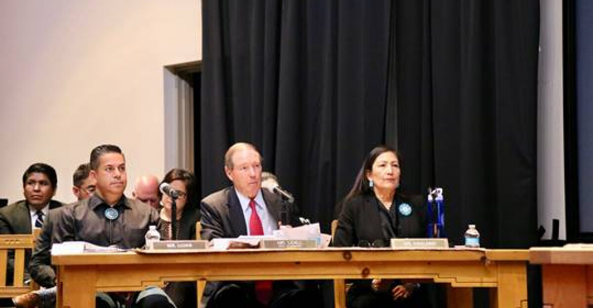 WASHINGTON - Today U S Senator Tom Udall D-N M vice chairman of the Senate Committee on Indian Affairs chaired an official Indian Affairs Committee oversight field hearing entitled America s Nuclear Past Examining the Effects of Radiation on Indian Country at the Southwest Indian Polytechnic Institute SIPI in Albuquerque N M Udall was joined by U S Representatives Ben Ray Luj n D-N M and Deb Haaland D-N M The committee examined the unique history and legacy of the atomic age in Indian Country and promoted efforts to ensure that the federal government lives up to its obligations to compensate Native communities hurt by America s nuclear activities The lawmakers also discussed the need for cleanup and ongoing maintenance of abandoned uranium mines and sites Uranium mining played a key role in our country s development of its nuclear arsenal during the Cold War Much of that mining took place in Indian Country here in New Mexico Arizona Utah and across the West - exposing uranium workers miners to toxic levels of radiation in the process Udall said My father Stewart Udall and I brought the stories of deceased Navajo uranium miners to light and sued on behalf of their widows for fair compensation by the federal government In addition to the Navajo miners countless others were unknowingly exposed to radiation sacrificing their health and even their lives to the Cold War effort Many of these downwinders miners and millers have long since passed but others are still living with the effects of uranium contamination decades after mining ceased So I m working hard in Congress for legislation that would provide just treatment to victims of radiation exposure through amendments to the Radiation Exposure Compensation Act Today s hearing was about understanding the past and remedying past wrongs It s also a call to action for the present and future Udall continued Thousands of abandoned uranium mines dot the Western landscape hundreds on the Navajo Nation alone continuing to expose families to the ill effects of radiation including kidney failure and cancer - conditions linked to uranium contamination New research from the Centers for Disease Control report uranium in babies born even now I vow to continue to fight for the Cold War victims of radiation exposure I will continue to push for my legislation to amend RECA to include post 71 miners and the Trinity downwinders - to ensure that the federal government lives up to its legal and fiduciary obligations to cleanup and properly maintain the abandoned mines and sites Today we gathered to give a voice to Hispanics and Native Americans of New Mexico whose families continue to be upended by radiation exposure from mining and the Trinity test Seventy years ago rural New Mexico became ground zero for the detonation of the first nuclear bomb This marked the beginning of sickness and suffering for generations of people in the Tularosa Basin and in other communities that sacrificed for our collective national security said Assistant Speaker Luj n That is why I have joined with Senator Udall to introduce the Radiation Exposure Compensation Act Amendments to compensate those exposed to radiation while working in uranium mines after 1971 or living downwind from atomic weapons tests This bipartisan legislation is a matter of fairness and justice We must see it passed We all deserve to live healthy lives free from the impacts of harmful radiation but the legacy of uranium mining in Indian Country puts our communities at risk Everyone in the auditorium today probably knew someone who is affected by working in a uranium mine I certainly do A relative of mine lost his hearing due to his exposure Today s hearing shed light on the impacts the current situation and improvements we can implement to ensure our communities can heal said Haaland Udall has worked for years to expand the original Radiation Exposure Compensation Act RECA During the hearing Udall discussed his legislation to expand coverage of the RECA legislation to cover victims in New Mexico and Indian Country including the Post-1971 Uranium Workers and the Tularosa Downwinders The first panel of witnesses included David W Gray Deputy Regional Administrator of Region 6 for the Environmental Protection Agency EPA Peter O Konski Deputy Director of the Office of Legacy Management at the Department of Energy DOE and Dr Loretta Christensen Chief Medical Officer of the Navajo Area Indian Health Service The second panel of witnesses included The Honorable Michael Chavarria Governor of Santa Clara Pueblo The Honorable Jonathan Nez President of Navajo Nation Ryan Riley Council Representative of Laguna Pueblo Phil Harrison Navajo Uranium Radiation Victims Committee Advocate and Tina Cordova Co-Founder of the Tularosa Basin Downwinders Consortium