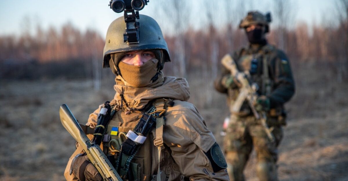 Image of a Ukrainian National Guardsman taken in 2022 during the Russo-Ukrainian War