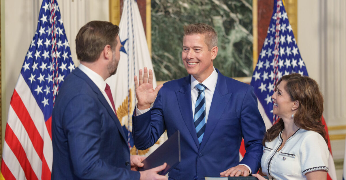 Thank you to VP for administering the ceremonial swearing in and welcoming my family It is an honor to join the Trump-Vance Administration and lead USDOT in its mission to usher in a golden age of Transportation