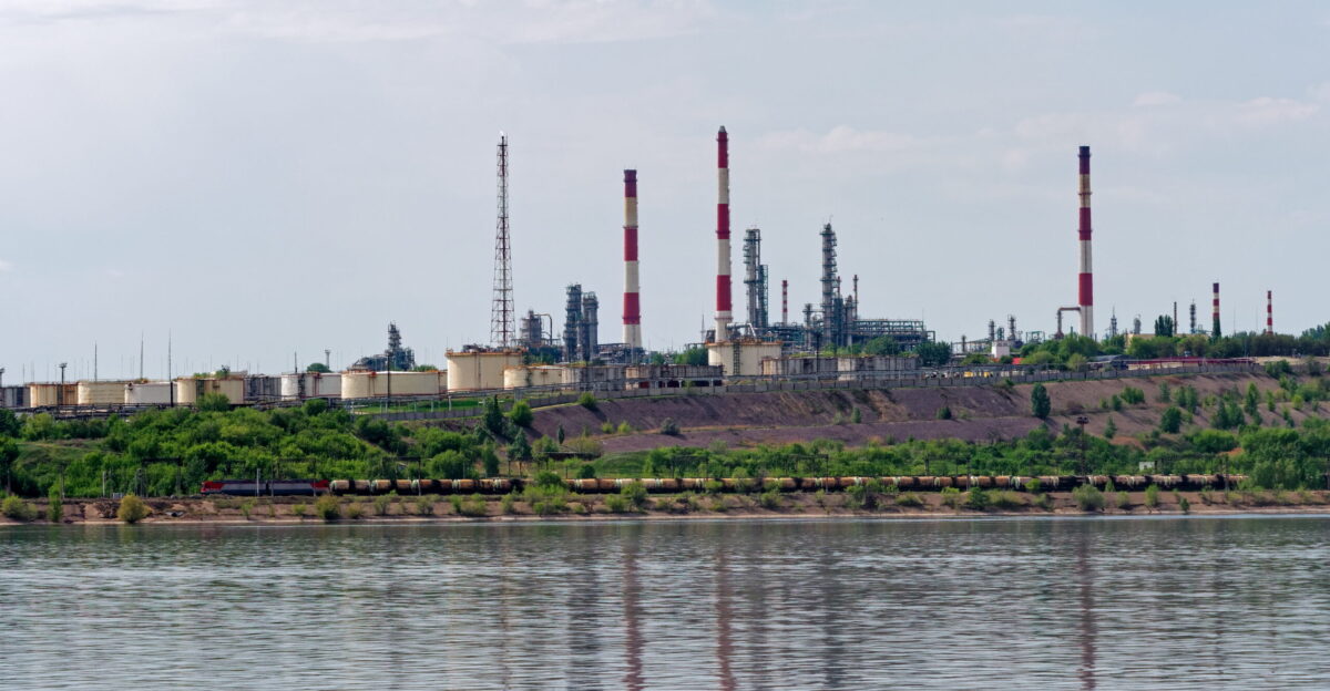 Volga river Saratov Oil Refinery