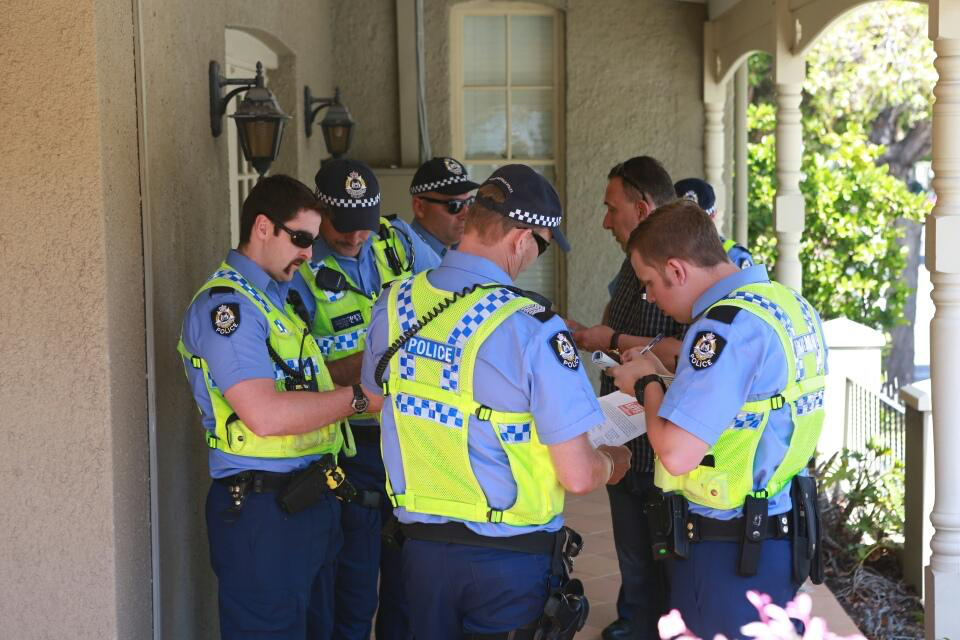 Police officers in Perth Western Australia