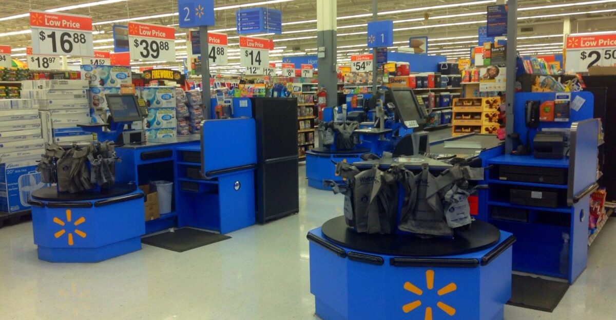 Walmart Check Out Cash Registers With Bagging Carousel 5 2014 Pics by Mike Mozart of TheToyChannel and JeepersMedia on YouTube