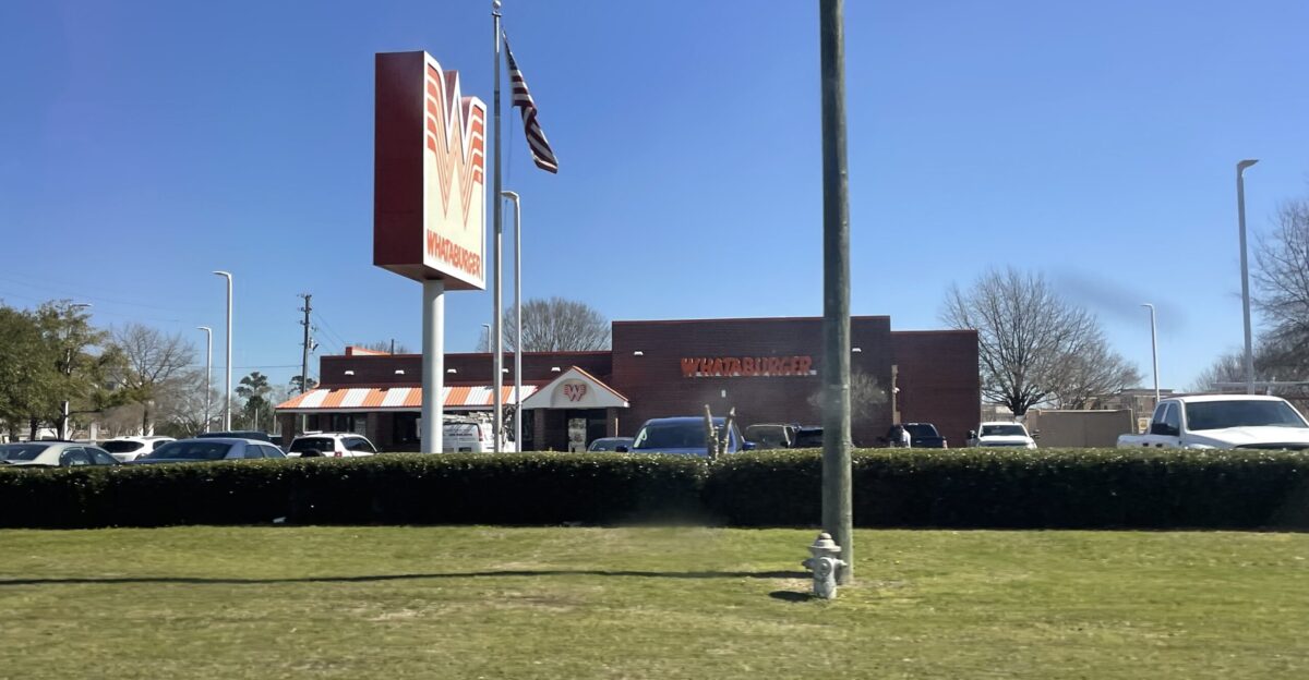 A Whataburger fast food restaurant located in Thomasville Thomas County Georgia United States