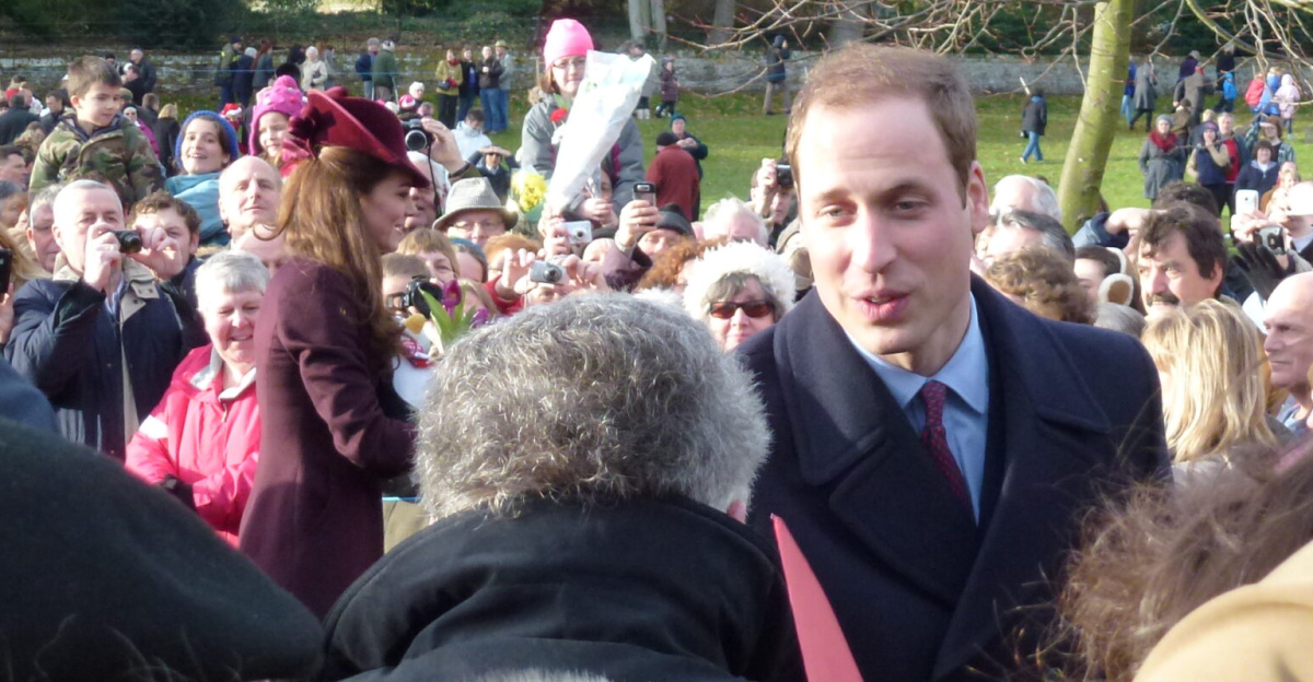 William and Kate at Sandringham - Christmas Day 2011 <span class="mw-valign-text-top" typeof="mw:File/Frameless"><a href="//commons.wikimedia.org/wiki/File:William_and_Kate_at_Sandringham_-_Christmas_Day_2011_-_geograph.org.uk_-_2745666.jpg#ooui-php-4" title="Edit this at Structured Data on Commons"><img decoding=