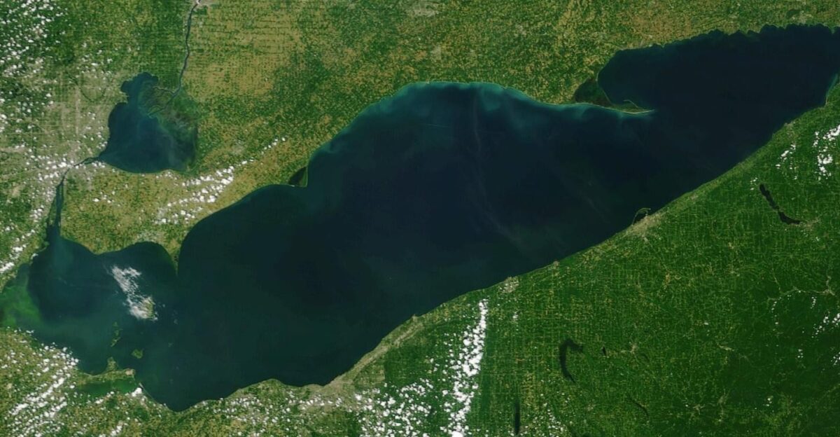 NOAA Great Lakes satellite imagery of Lake Erie on July 7 2023