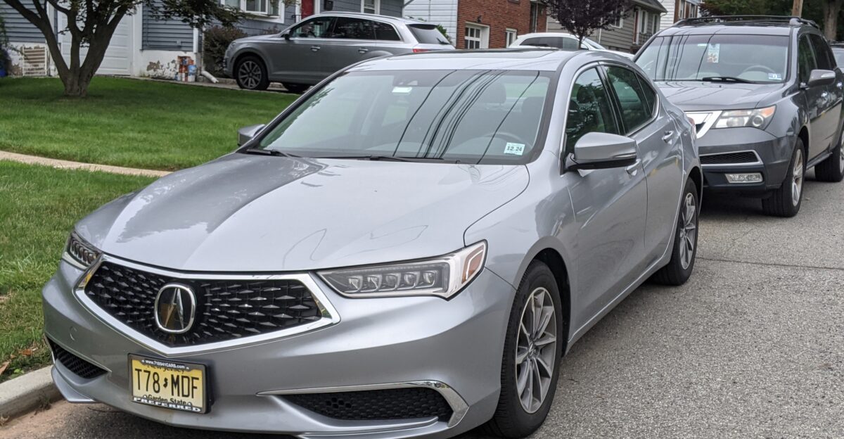 Picture of silver 2020 Acura TLX Technology Package on a suburban street in the United States