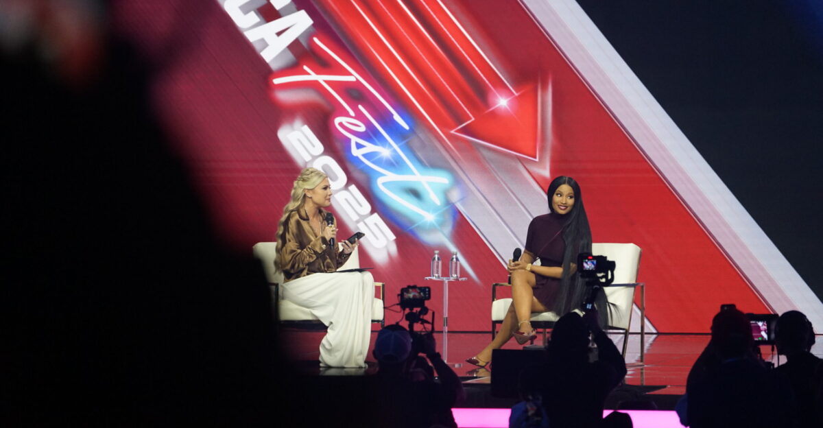 Erika Kirk and Nicki Minaj at AmericaFest 2025 in Phoenix AZ December 21 2025