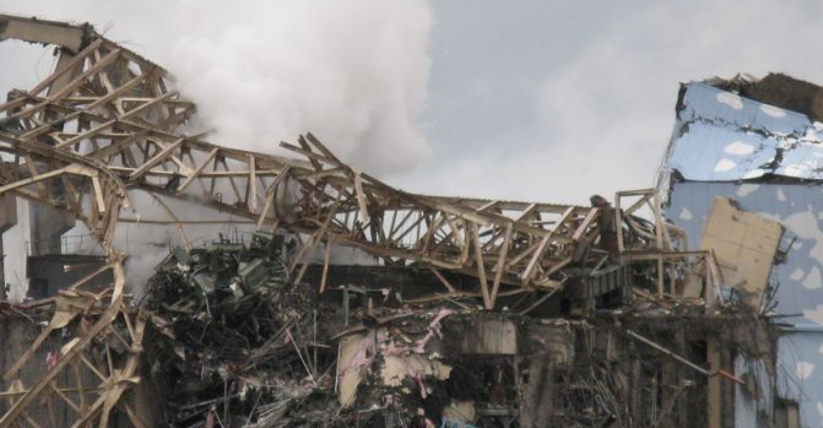 Appearance of Fukushima Nuclear Power Plant Unit 3 after the explosion