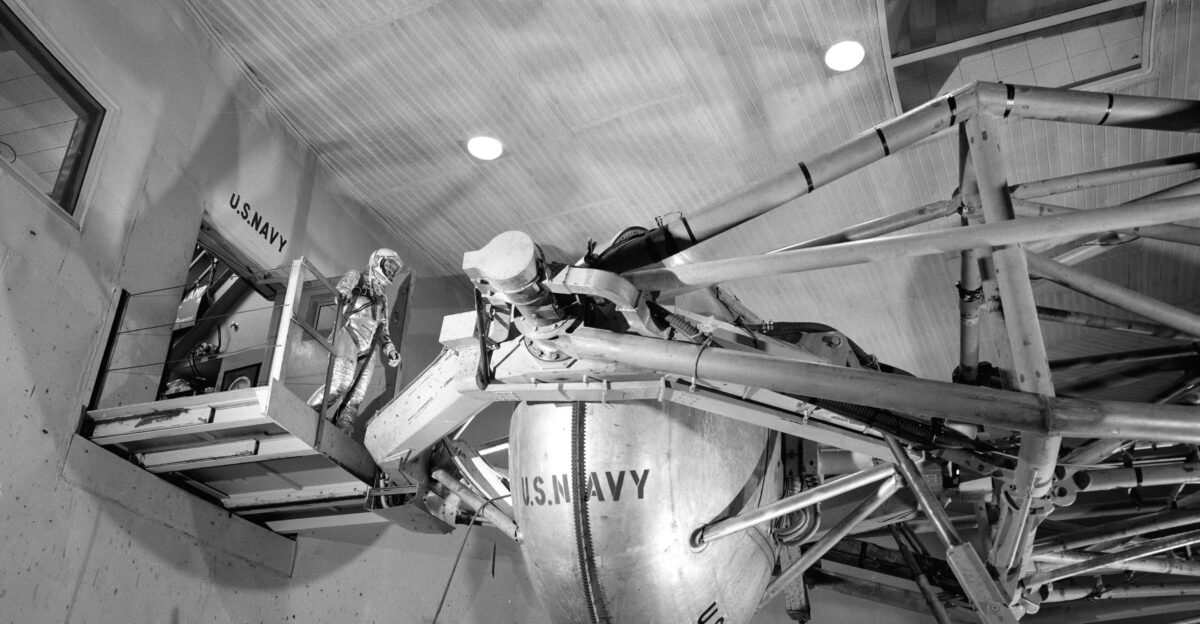 Astronaut Walter M Schirra Jr prepares to enter the gondola of the U S Navy centrifuge which is used to test gravitational stress on astronauts training for spaceflight Schirra became the pilot of the Mercury-Atlas 8 MA-8 six-orbit space mission