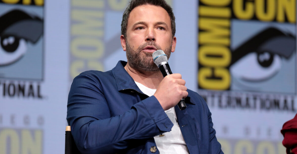Ben Affleck speaking at the 2017 San Diego Comic Con International for Justice League at the San Diego Convention Center in San Diego California Please attribute to Gage Skidmore if used elsewhere