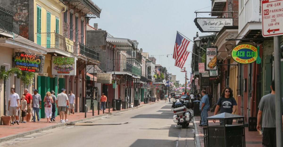 Bourbon St French Quarter New Orleans USA