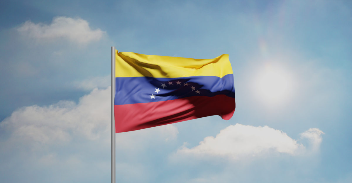 This is the flag of the Bolivarian Republic of Venezuela made in CGI