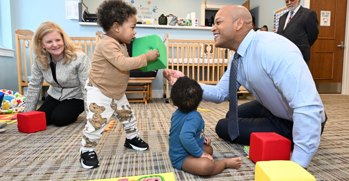 Governor Moore enjoys visiting the Cambridge Child Care Center by Joe Andrucyk at 108 Chesapeake St Cambridge MD 21613