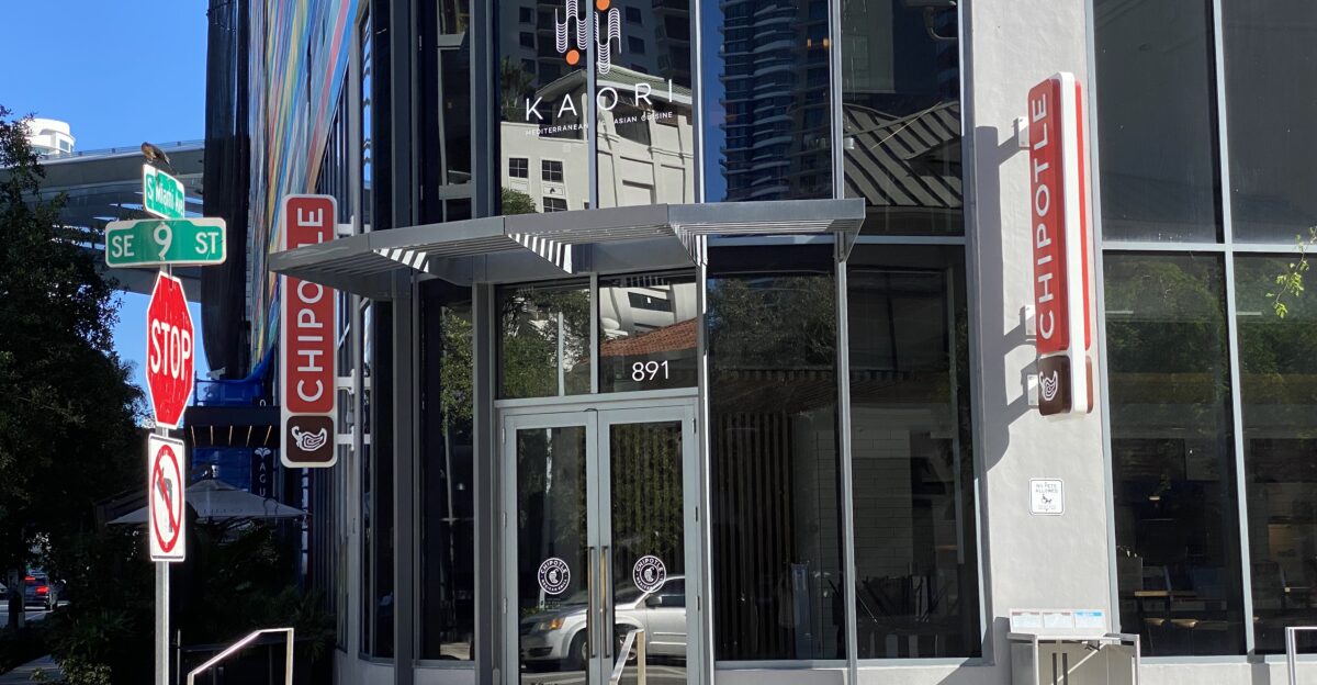 Chipotle Mexican Grill Brickell Miami Florida Sept 2022 - Corner of S Miami Avenue SE 9 Street