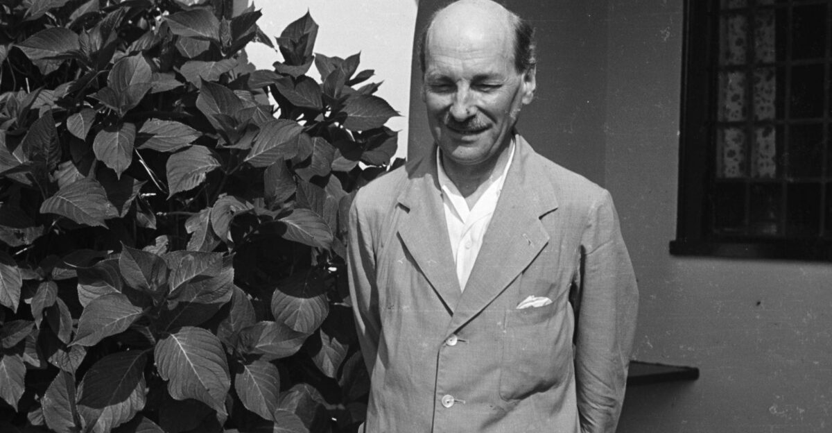 Clement Attlee at his holiday cottage in Nefyn