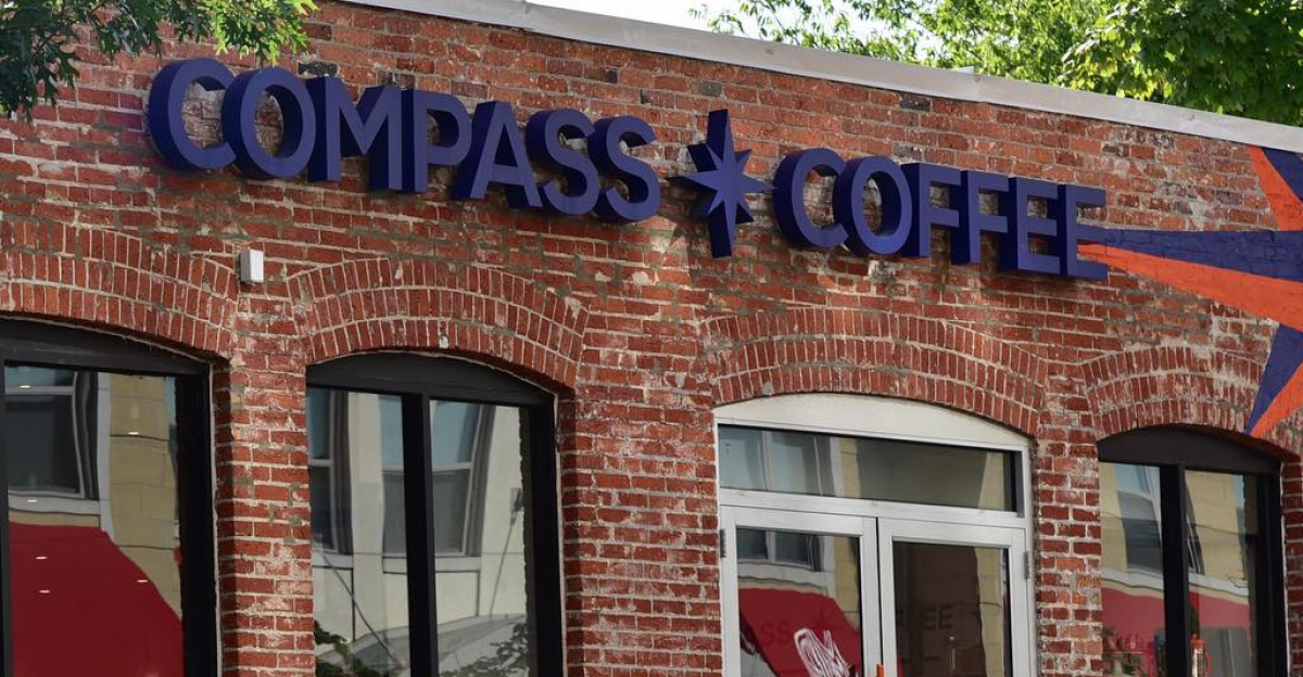 The original Compass Coffee location in Shaw, Washington, DC