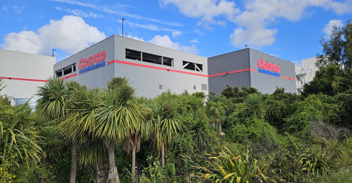 Costco Auckland seen from Kopupaka Reserve Westgate Auckland New Zealand