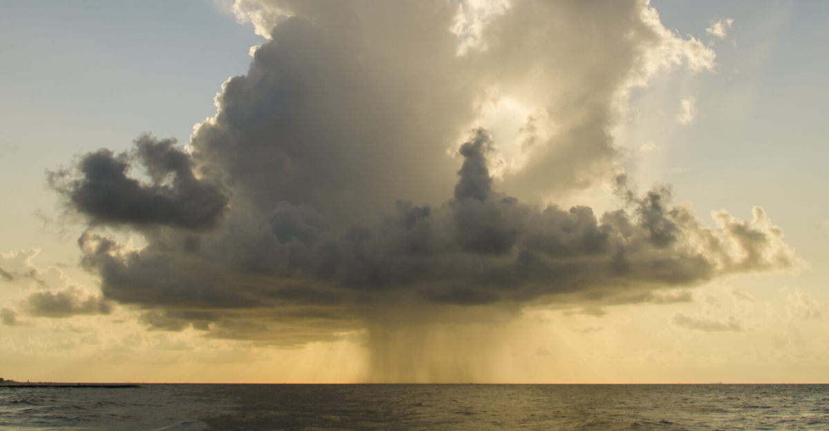 Cumulonimbus calvus cloud over the Gulf of Mexico in Galveston, Texas