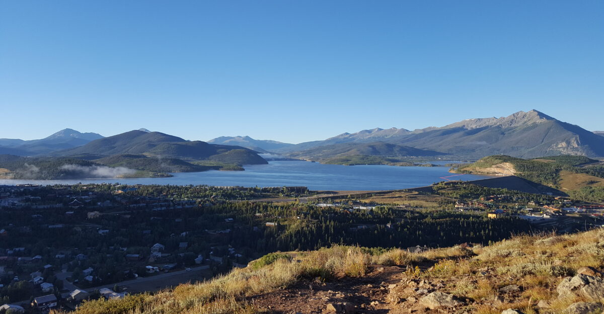 Dillon Reservoir from the Ptarmigan Peak Trail in late August