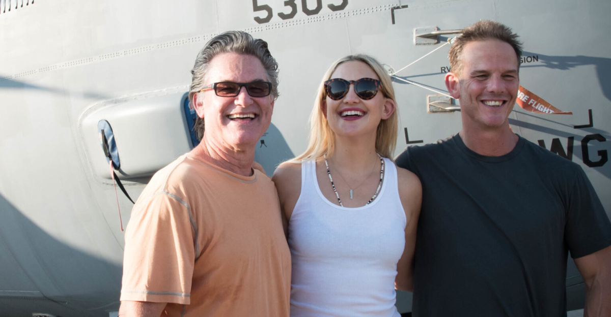 Director Peter Berg and actors Kurt Russel and Kate Hudson visited Keesler Air Force Base Sept. 10 as part of a prescreening of their new film, Deepwater Horizon. (U.S. Air Force photo/Senior Airman Heather Heiney)