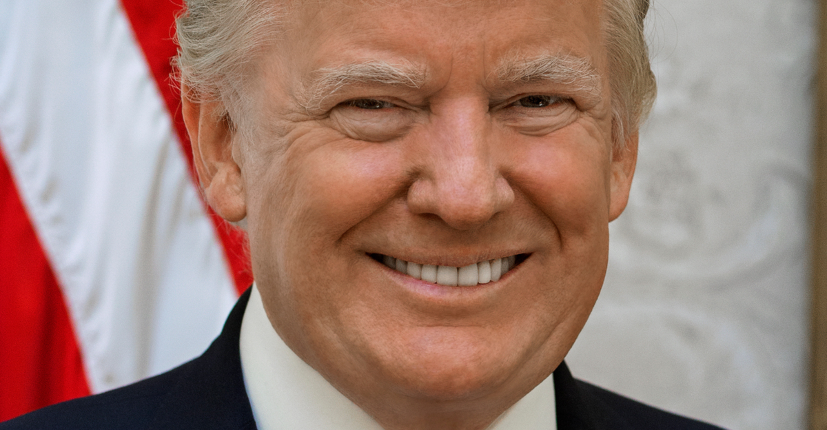 President Donald Trump poses for his official portrait at The White House in Washington D C on Friday October 6 2017 Official White House Photo by Shealah Craighead