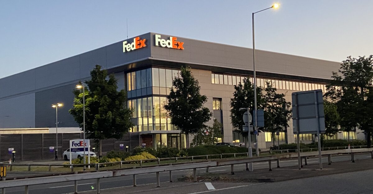 FedEx centre on the A30 near Heathrow Airport London
