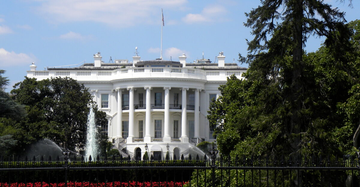 Font Gate of the White House on a Warm Sunny Day