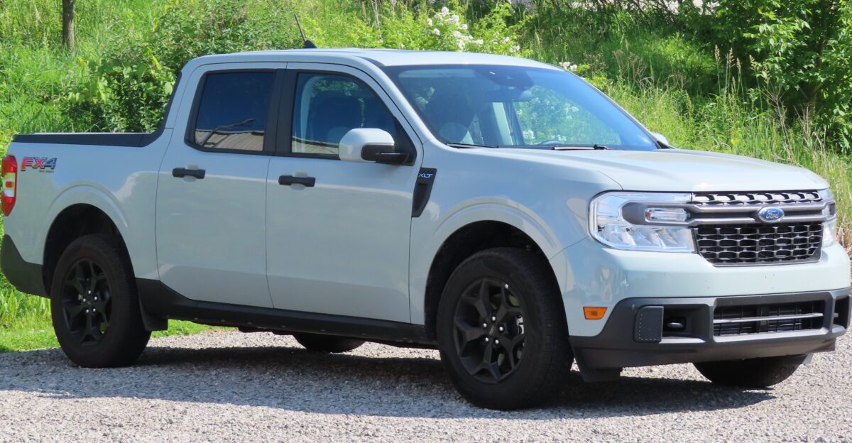 Ford Maverick XLT AWD with FX4 Off-Road Package photographed in New Castle Pennsylvania Powered by the 2 0 liter Ecoboost engine and finished in Cactus Gray