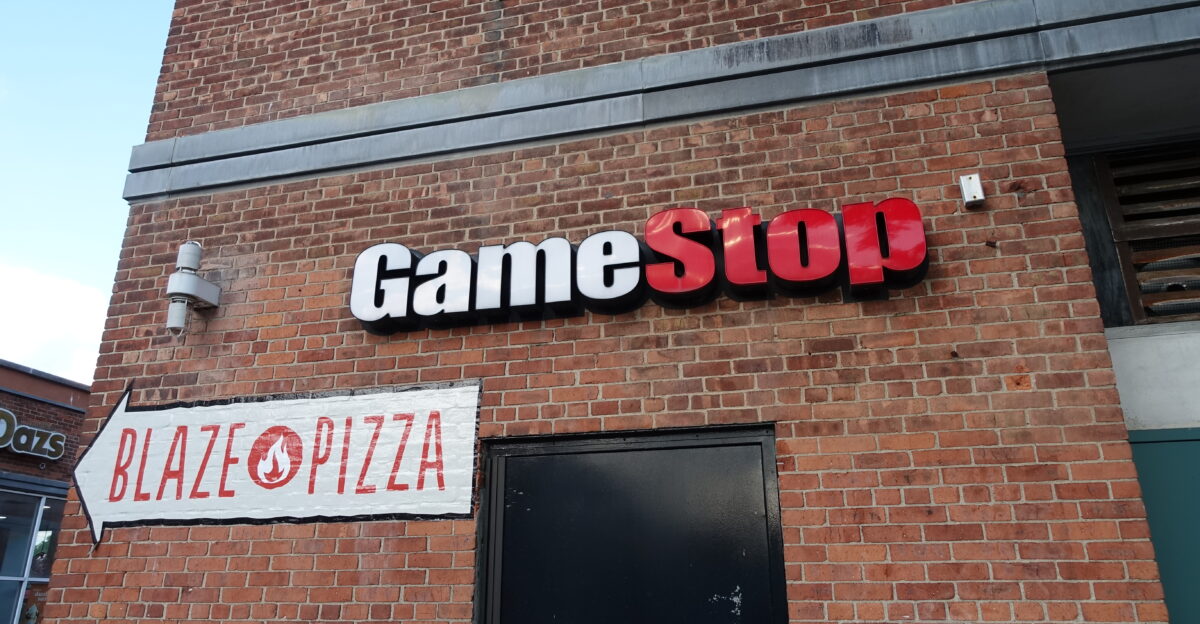 Looking at the GameStop at the north end of Building I from the parking lot in the western half of the Fresh Meadows Place Shopping Center at 188th Street and Horace Harding Expressway S in Fresh Meadows Queens The space was originally occupied by Miles Shoes Also pictured is a sign pointing to the Blaze Pizza in Building J Unlike the other shops in this building the GameStop only has an entrance on 188th Street