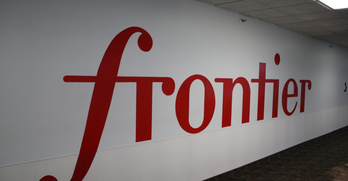 Frontier Communications logo at Frontier Building Rochester New York