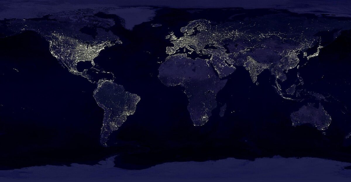 earth world map continents world map land satellite image satellite map dark night