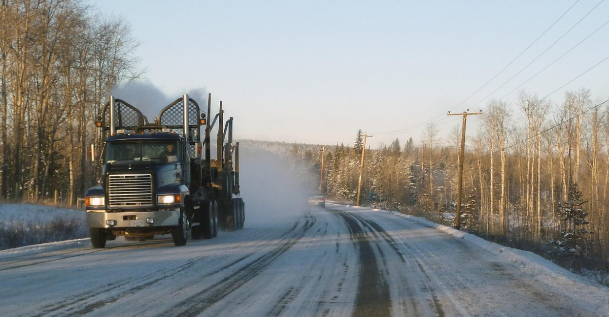 logistics, logging, truck, transportation, snow covered, road, cold, freezing, weather, winter, forestry, sunny, blue truck, logging, logging, logging, truck, truck, truck, truck, truck, forestry, forestry, blue truck