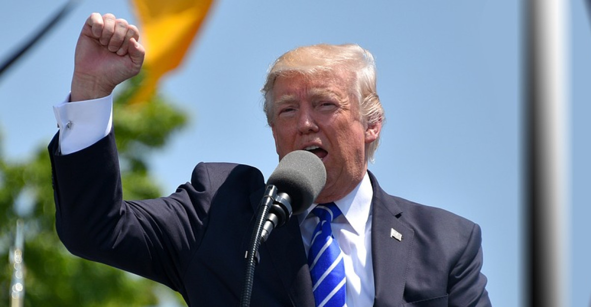 trump president usa america flag banner union jack british flag donald trump republican politics presidency speech politician