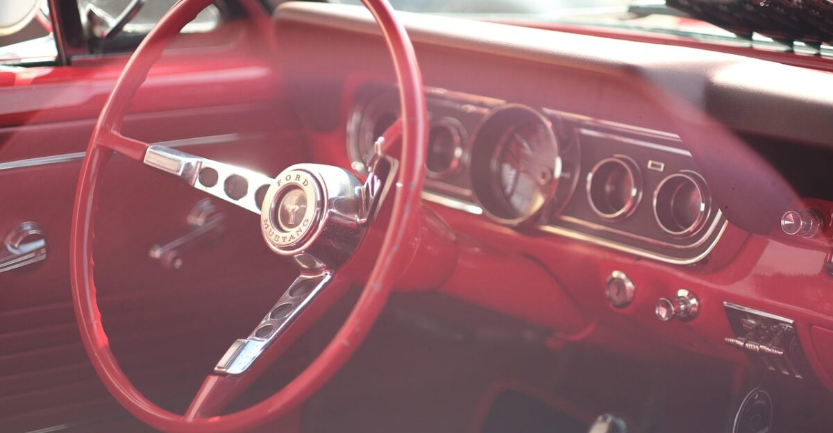 car steering wheel odometer interior car interior red car ford mustang classic oldtimer auto usa retro car wallpapers nostalgia