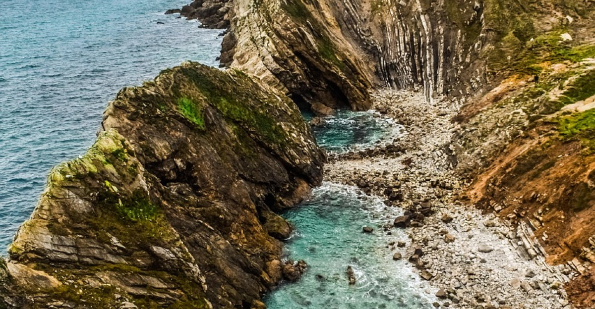 jurassic coast dorset england uk nature united kingdom landscape ocean sea lulworth cove sky clouds coast